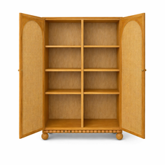 Valencia Rattan Mid-Century Wooden Cane Cabinet