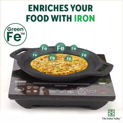 CASTrong Cast Iron Fish Fry Pan, Pre-seasoned, Nonstick, 100% Pure, Toxin-free, Induction, 22.4/25cm, 1.5kg/2kg