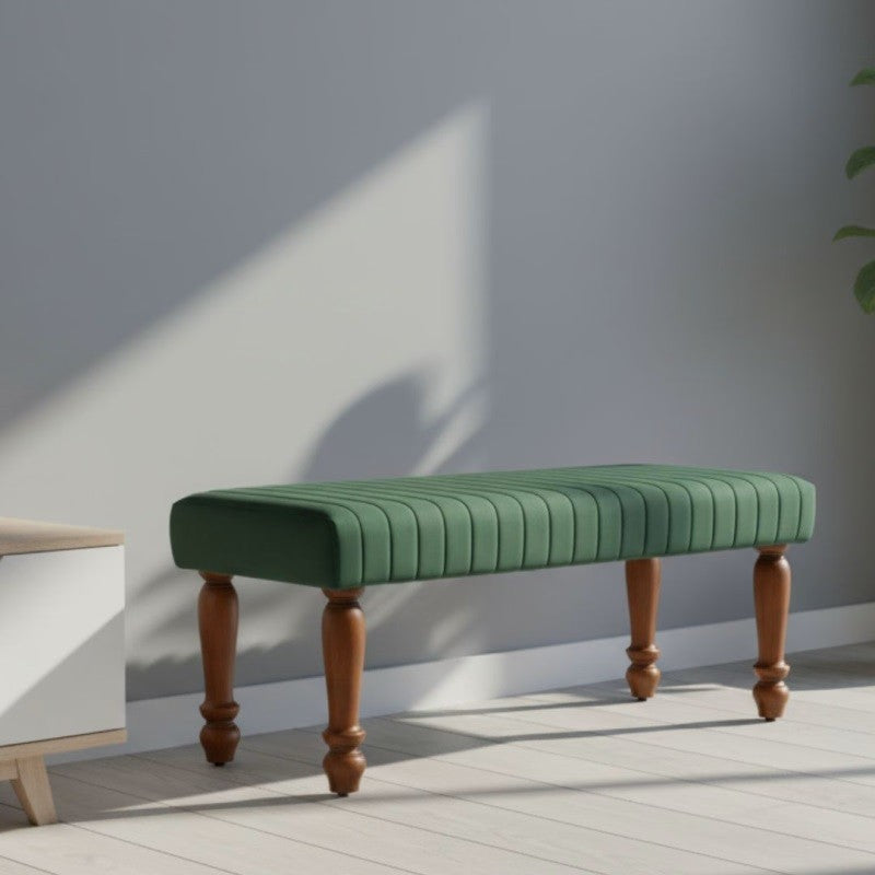 Piccolo Upholstered Bench (Dark Olive Green)