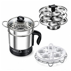 Prestige Endura 1000W 4 Jar Mixer Grinder: 3 SS Jars + 1 Juicer Jar, Ball Bearing Copper Motor, SS Blades, Black, 5Y Motor Warranty + Prestige 1.5L PMC 3.0 Plus Multi Kettle / Multi Cooker