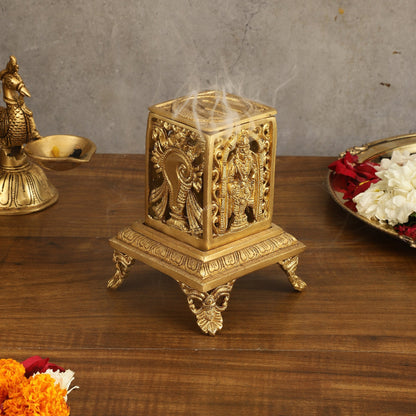 Dhoop Dhani with Shankh chakra namah design| T-Light Holder | 6.5x5x5 inch