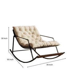 Comfy Rocking Chair With Adjustable Backrest and Foot Massager for Extra Comfort | Relaxing Indoor & Outdoor Swaying Chair