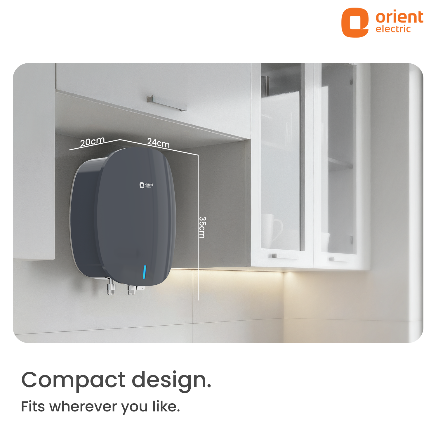 Instaflo Neo 3L Instant Water Heater (Geyser) | Shockproof | 6 years tank warranty | Gloss Finish Midnight Grey