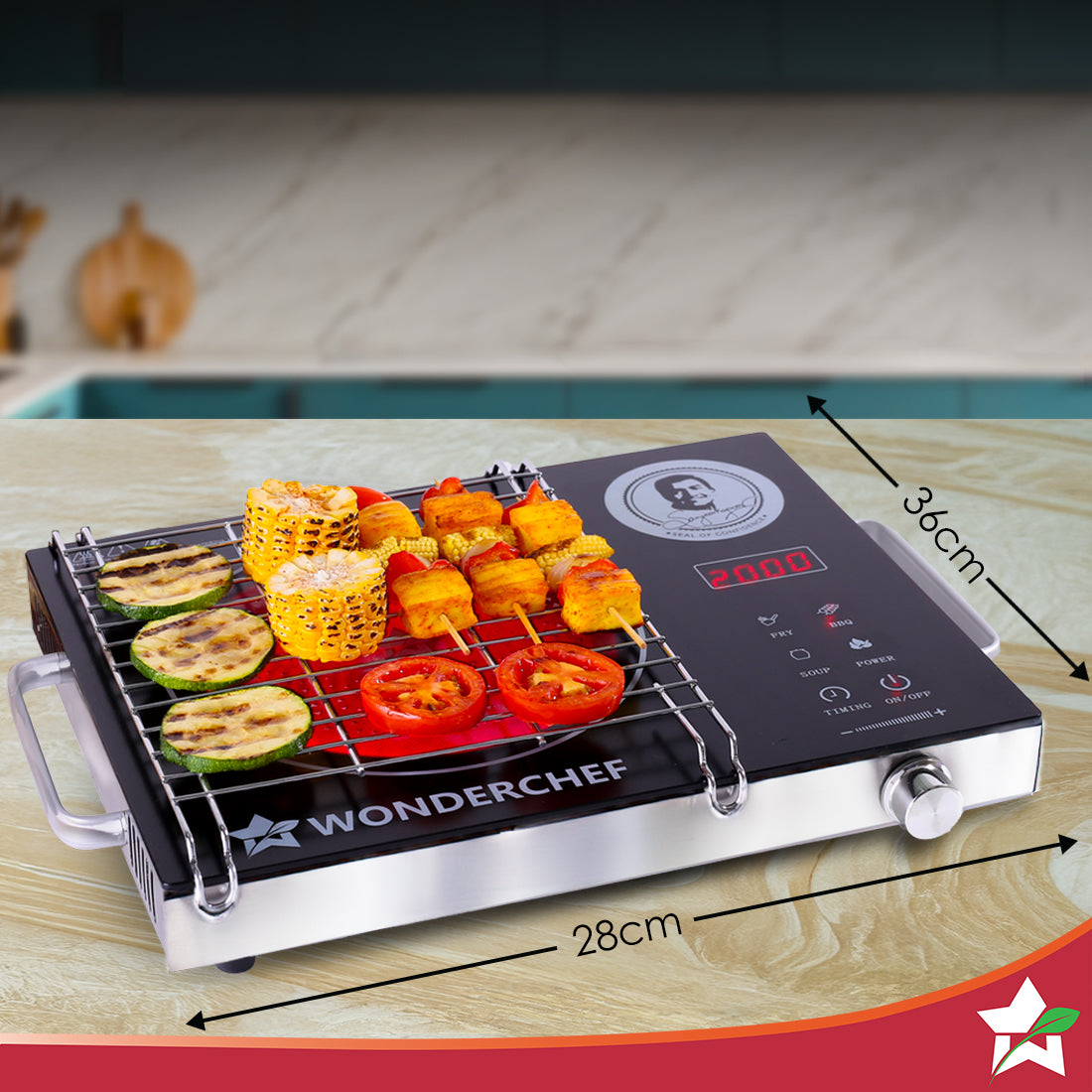 Wonderchef Easy Cook Infrared Cooktop | 2200W | LED Digital Panel | Smart Touch Buttons | 2 Year Warranty