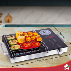 Wonderchef Easy Cook Infrared Cooktop | 2200W | LED Digital Panel | Smart Touch Buttons | 2 Year Warranty