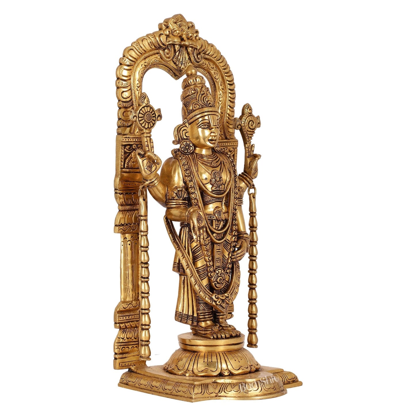 Divine 17-Inch Superfine Brass Tirupati Balaji Statue | Lord Venkateshwara