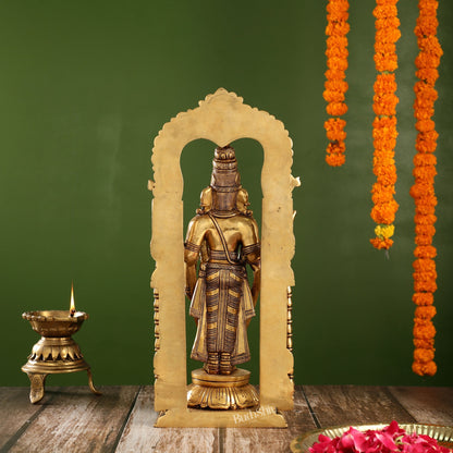 Divine 17-Inch Superfine Brass Tirupati Balaji Statue | Lord Venkateshwara