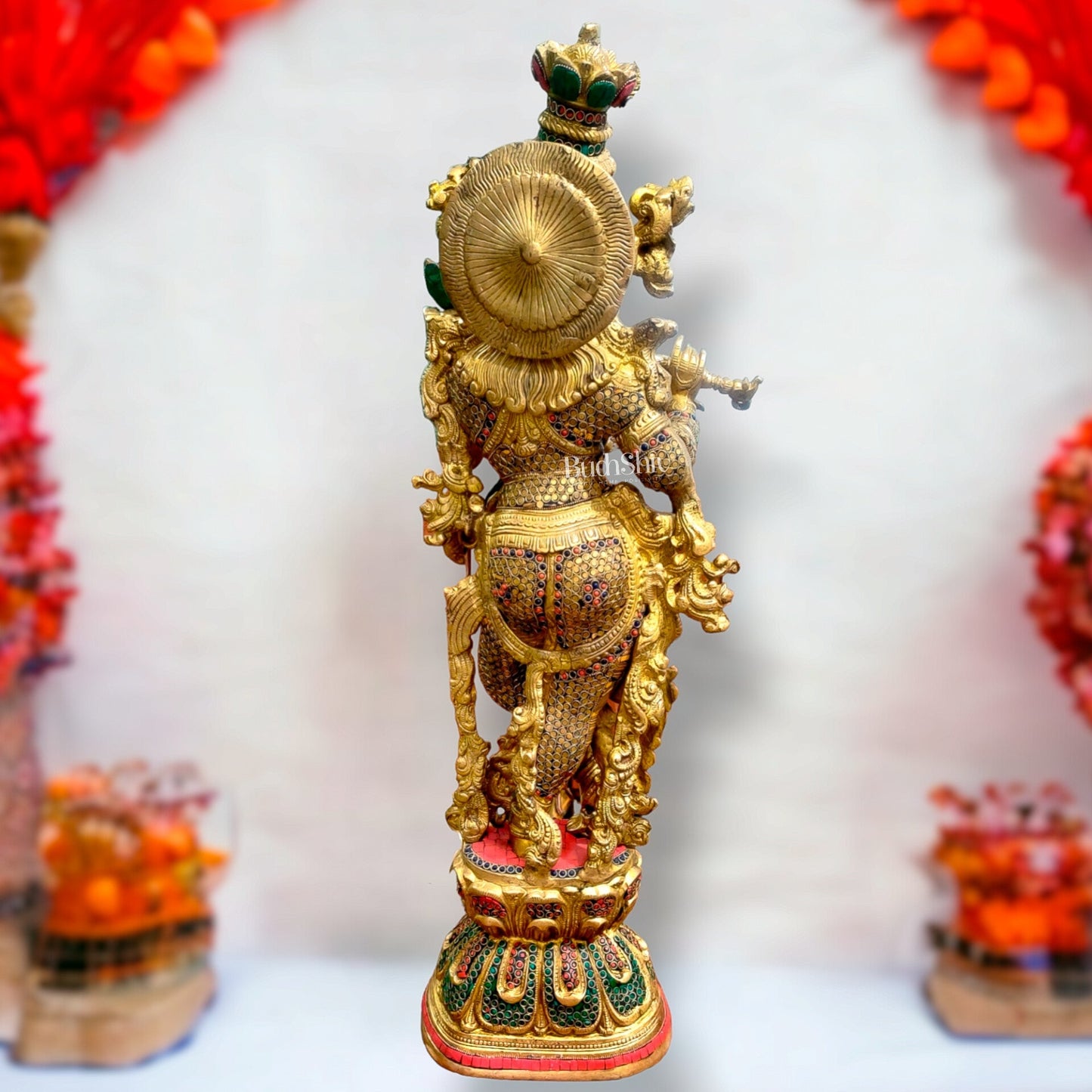 Divine Brass Handcrafted Ever Smiling Krishna Kanhaiya Statue 29"