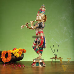 Divine brass Krishna Idol |  Height 23 Inch