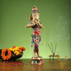 Divine brass Krishna Idol |  Height 23 Inch