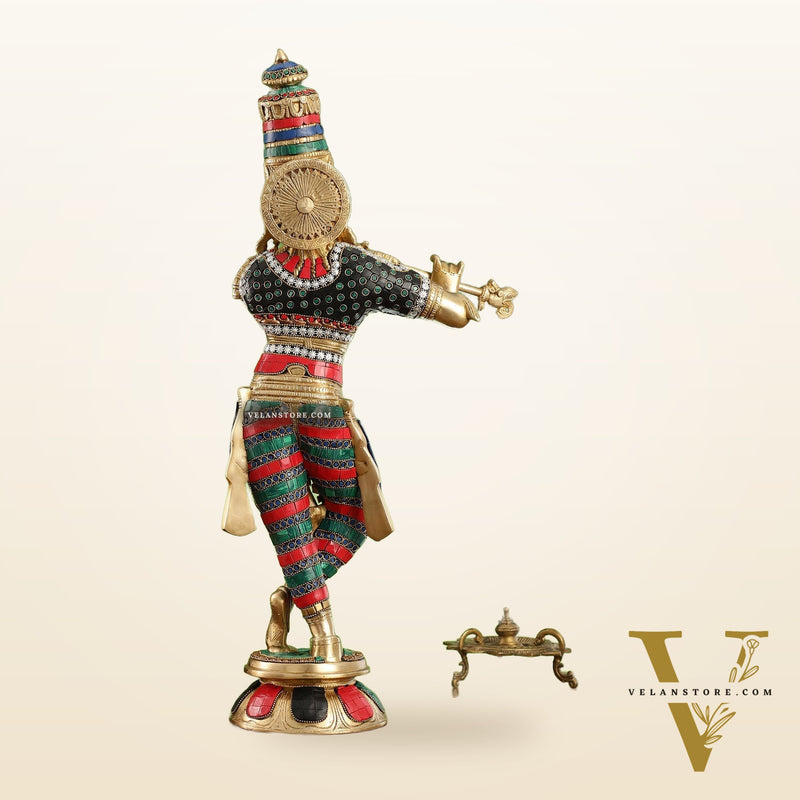 Divine brass Krishna Idol |  Height 23 Inch