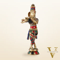 Divine brass Krishna Idol |  Height 23 Inch