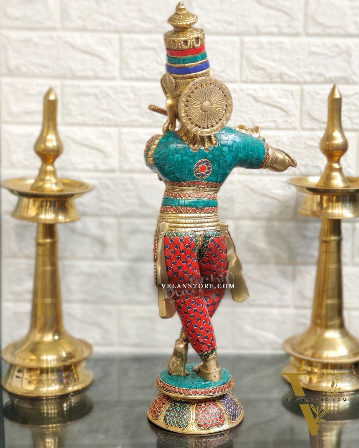 Divine brass Krishna Idol |  Height 23 Inch