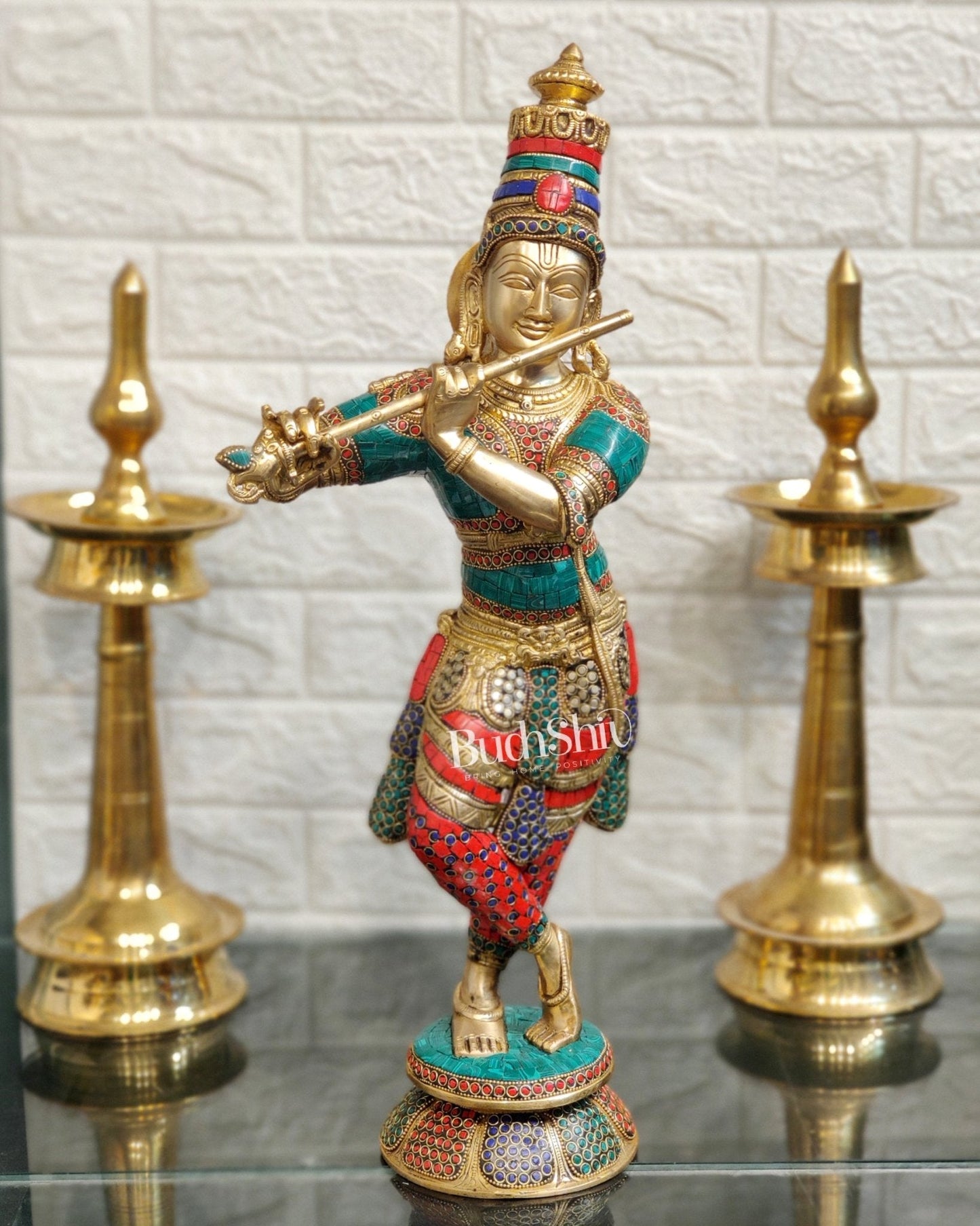 Divine brass Krishna Idol |  Height 23 Inch