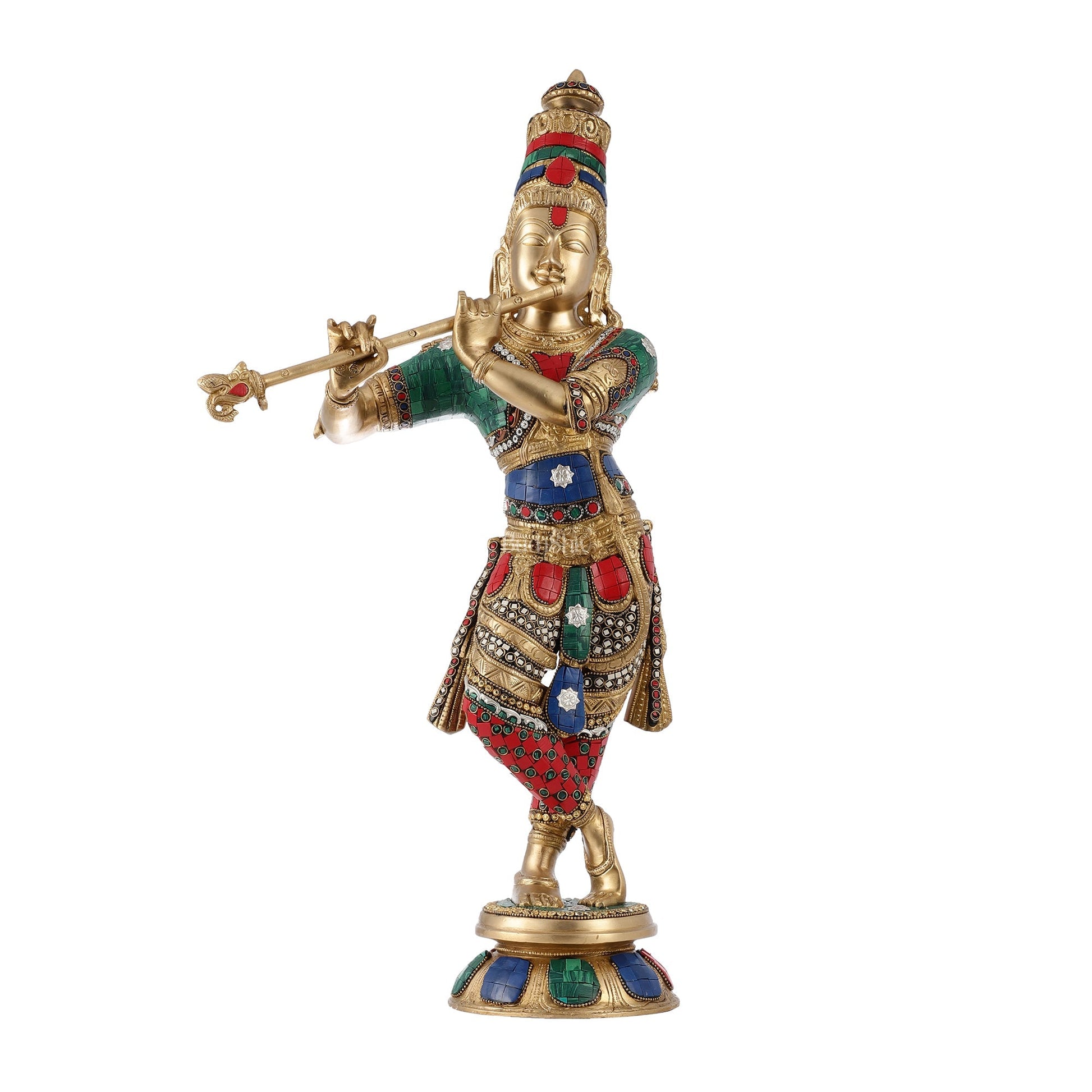 Divine brass Krishna Idol |  Height 23 Inch