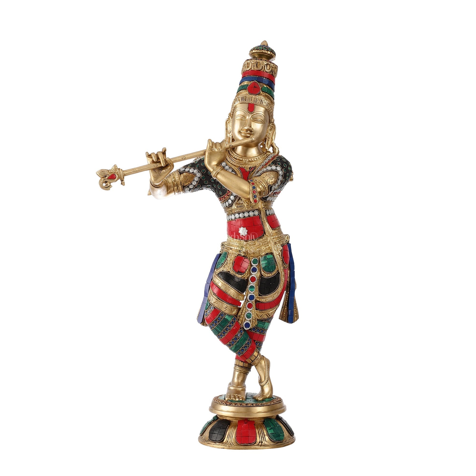 Divine brass Krishna Idol |  Height 23 Inch