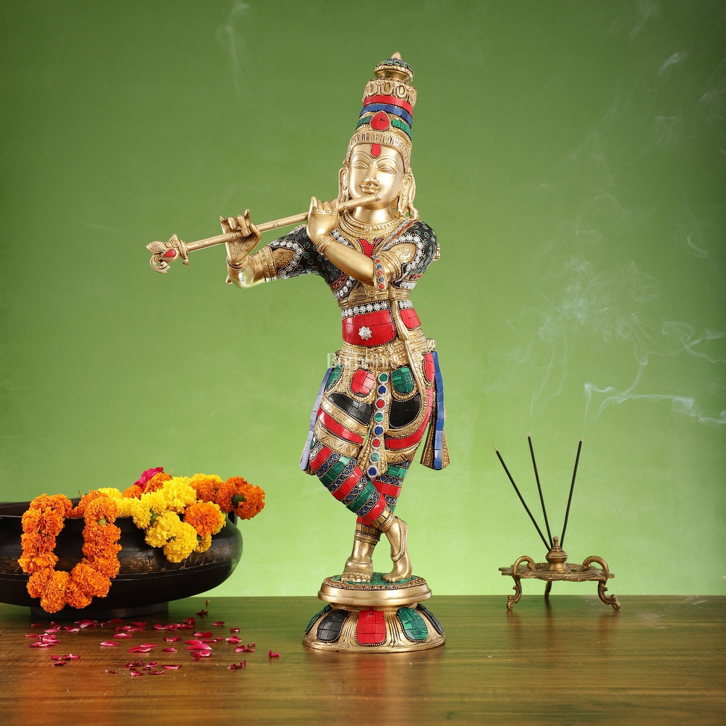 Divine brass Krishna Idol |  Height 23 Inch