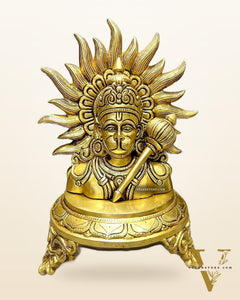 Divine Brass Lord Hanuman Head 9.5 inch