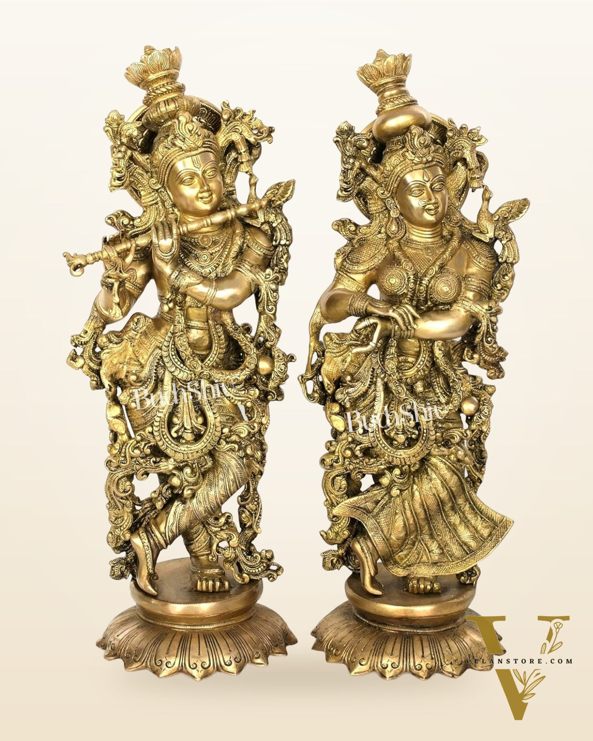 Divine Brass Radha Krishna Idols - 26 Inches