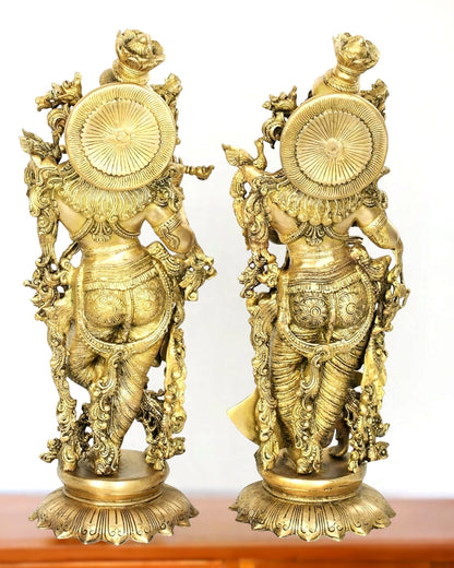 Divine Brass Radha Krishna Idols - 26 Inches