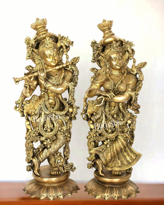 Divine Brass Radha Krishna Idols - 26 Inches