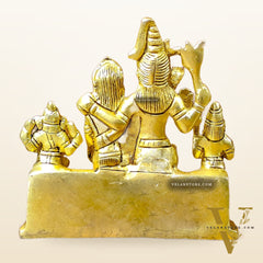 Divine Brass Shiv Parivar Statue 4"