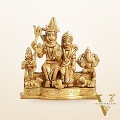 Divine Brass Shiv Parivar Statue 4"