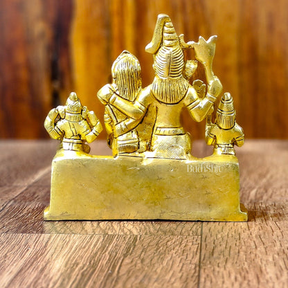 Divine Brass Shiv Parivar Statue 4"
