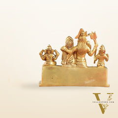 Divine Brass Shiv Parivar Statue 5"