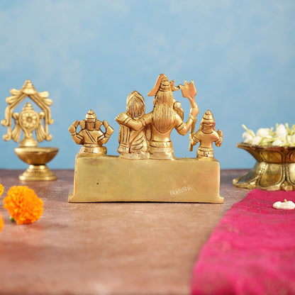 Divine Brass Shiv Parivar Statue 5"