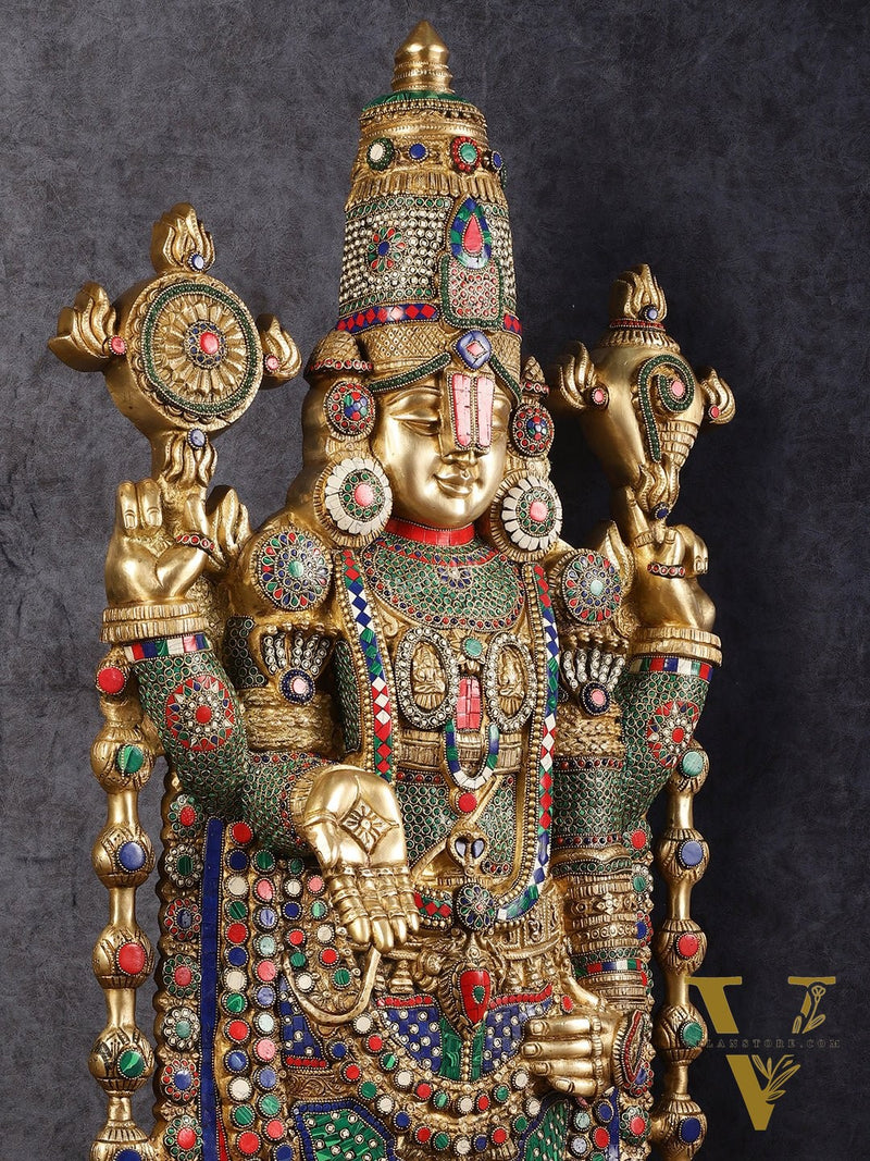 Divine Brass Tirupati Balaji Idol 48 inch