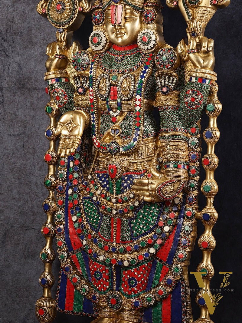 Divine Brass Tirupati Balaji Idol 48 inch