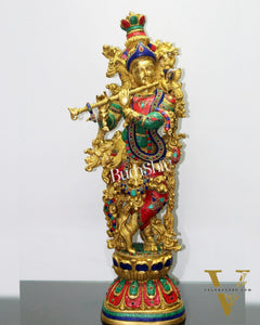 Divine Ever Smiling Lord Krishna Statue 29 inch