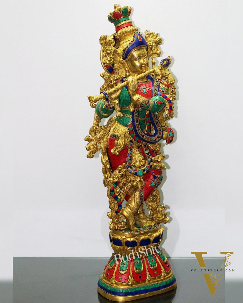 Divine Ever Smiling Lord Krishna Statue 29 inch