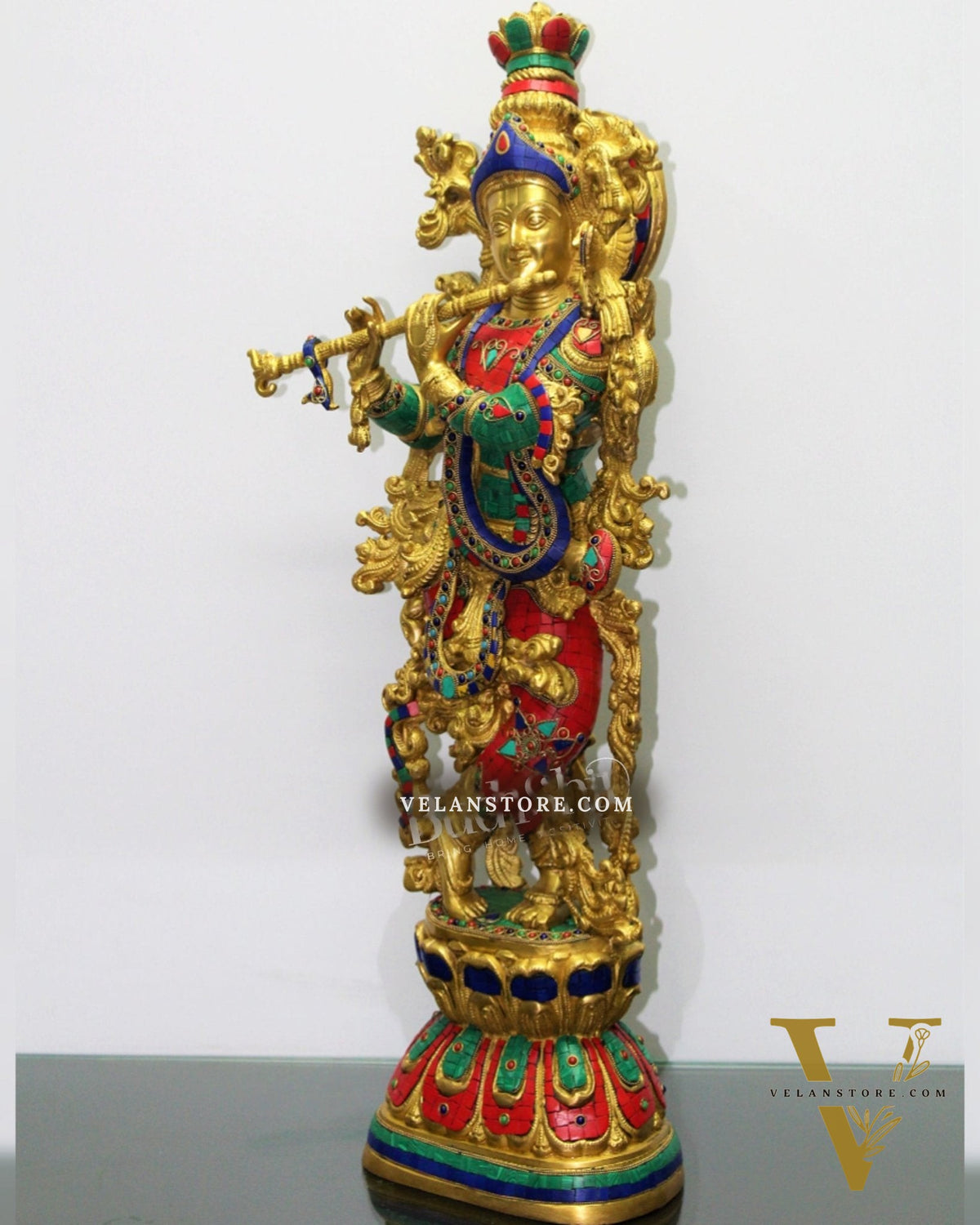 Divine Ever Smiling Lord Krishna Statue 29 inch