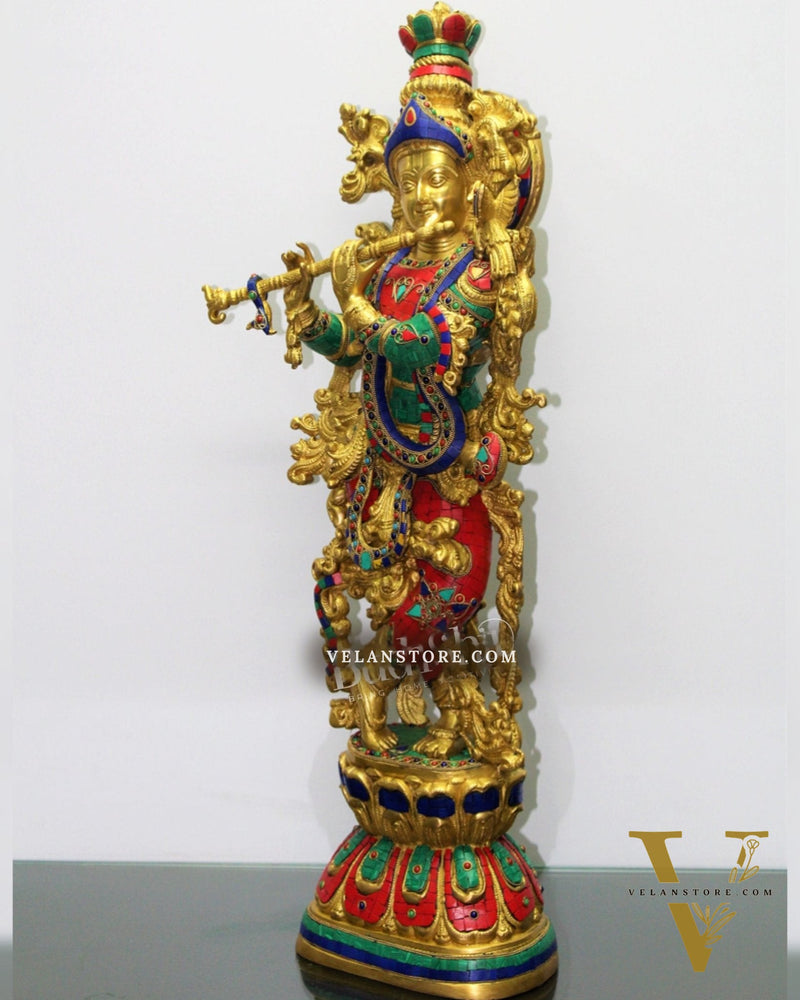 Divine Ever Smiling Lord Krishna Statue 29 inch