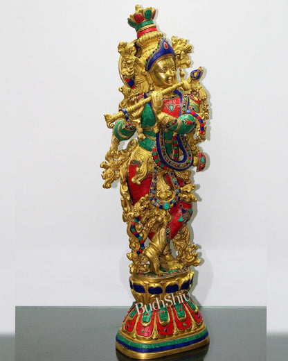 Divine Ever Smiling Lord Krishna Statue 29 inch