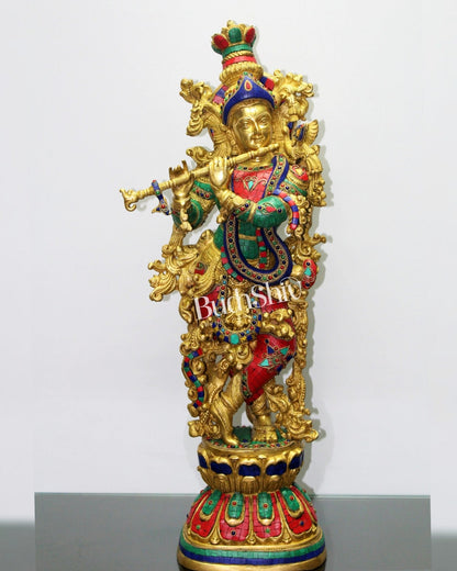 Divine Ever Smiling Lord Krishna Statue 29 inch