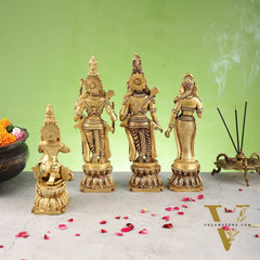 Divine Handcrafted Superfine Brass Ram Darbar Set 12 inch