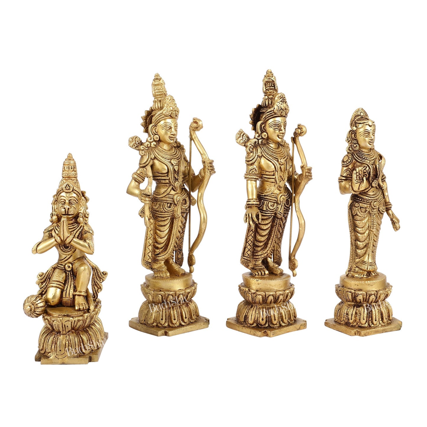 Divine Handcrafted Superfine Brass Ram Darbar Set 12 inch