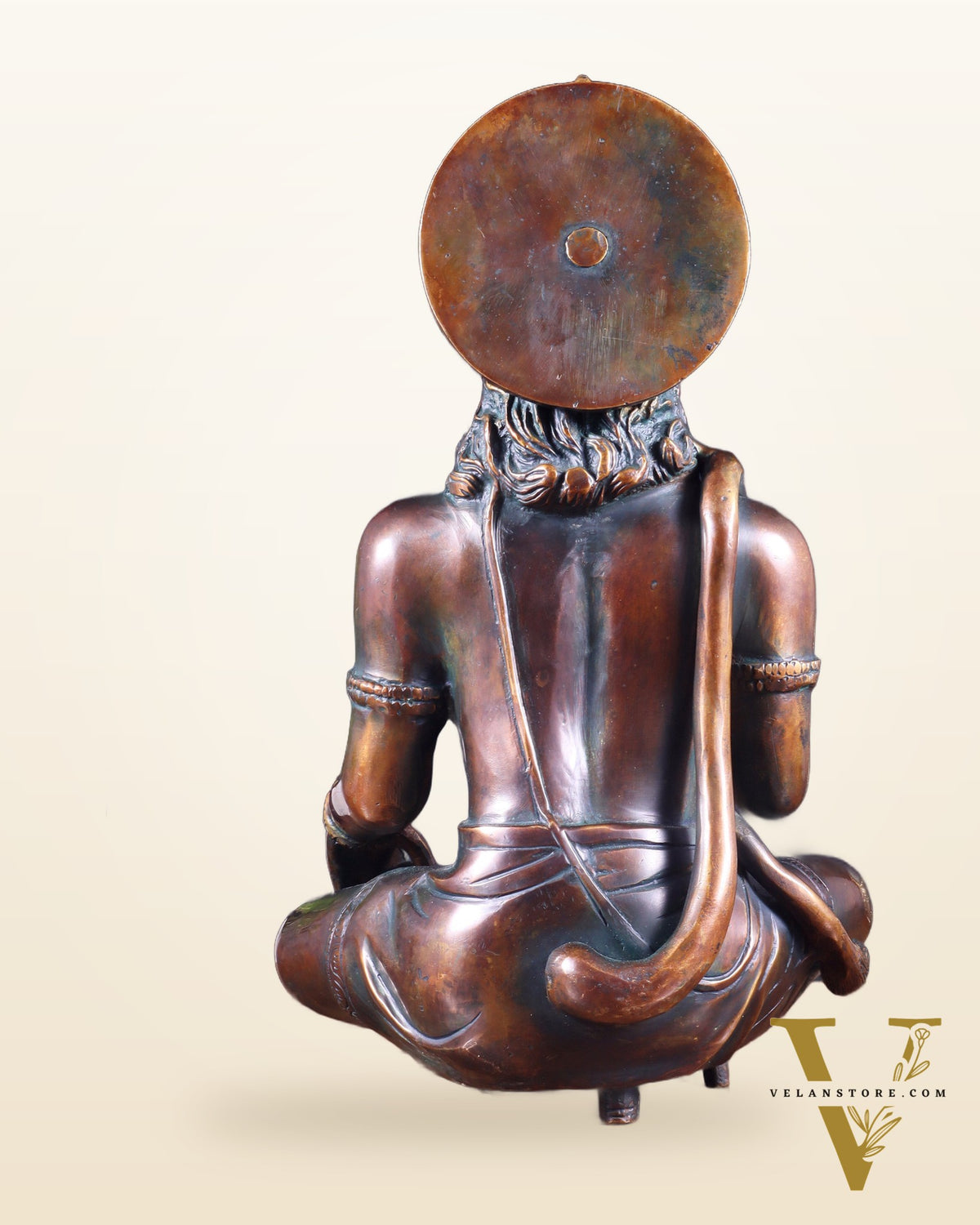Divine Hanuman Brass blessing statue | 11" bronze tone
