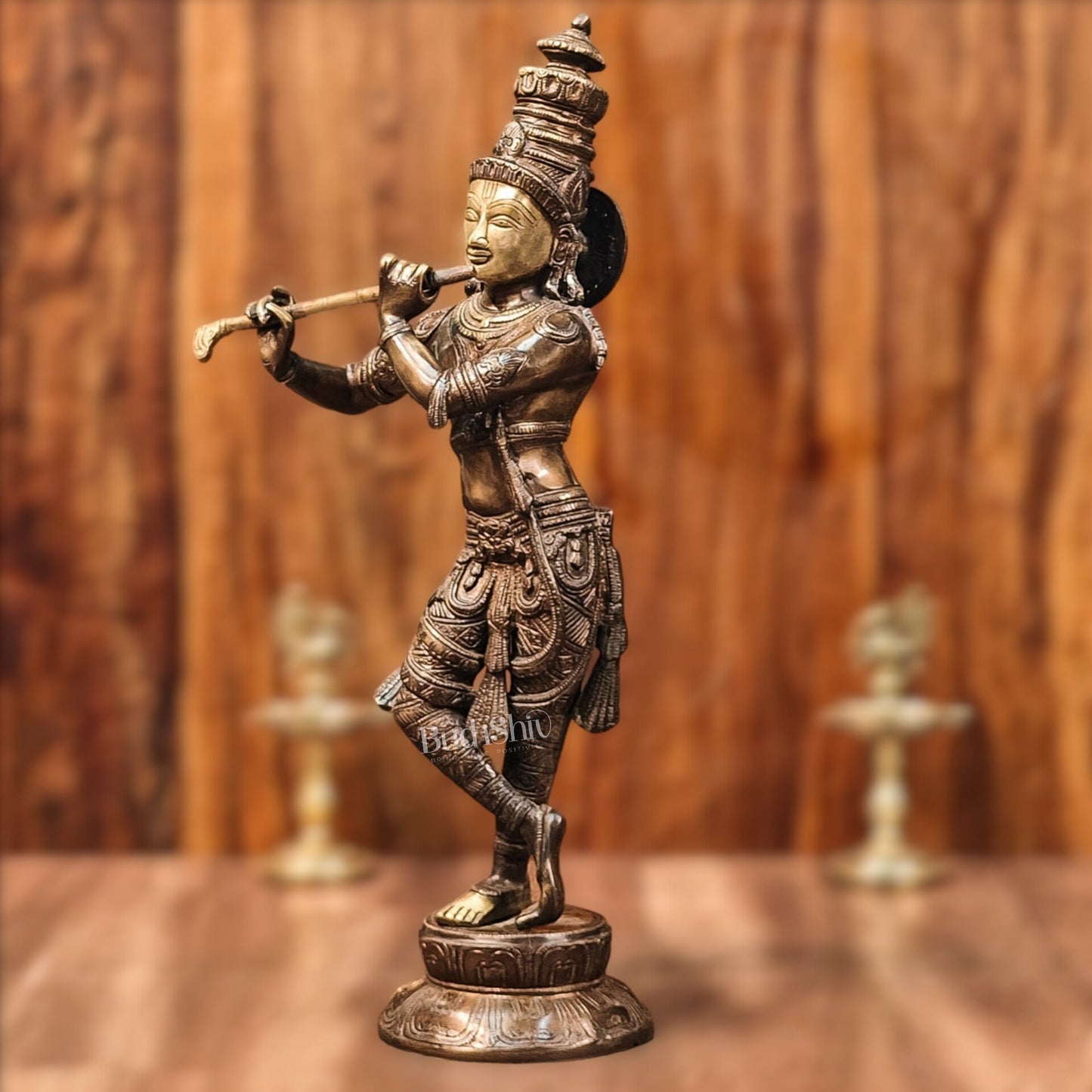 Divine Krishna Idol | Handmade in Superfine Brass | 23 inch/ 2 feet