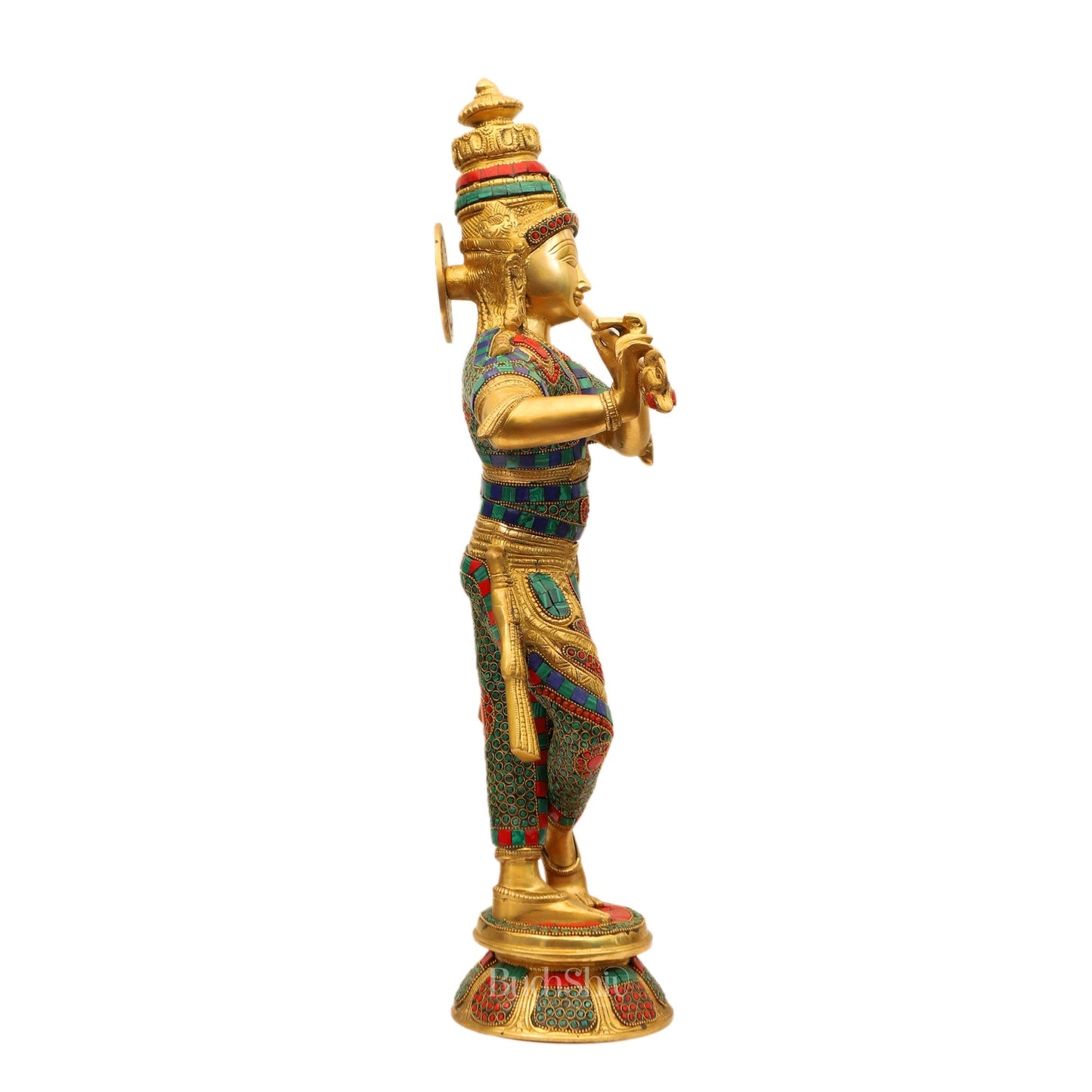 Divine Krishna Idol | Handmade in Superfine Brass  23 Inch