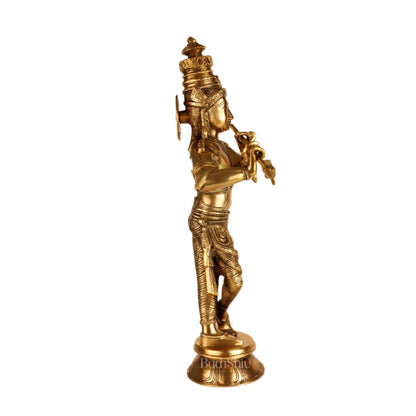 Divine Krishna Idol | Handmade in Superfine Brass 23 inches