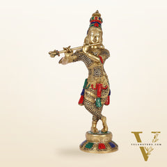Divine Krishna Idol | Superfine Brass Height 23 Inch