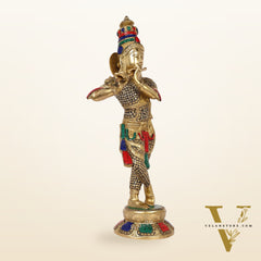 Divine Krishna Idol | Superfine Brass Height 23 Inch