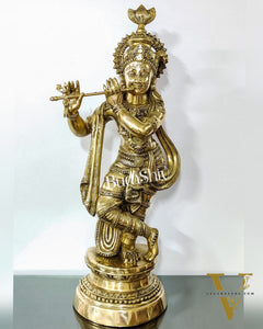 Divine Large Lord Krishna Statue - 36 inch