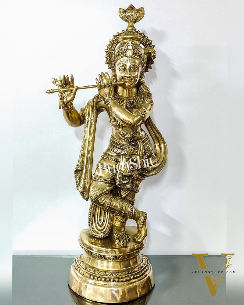 Divine Large Lord Krishna Statue - 36 inch