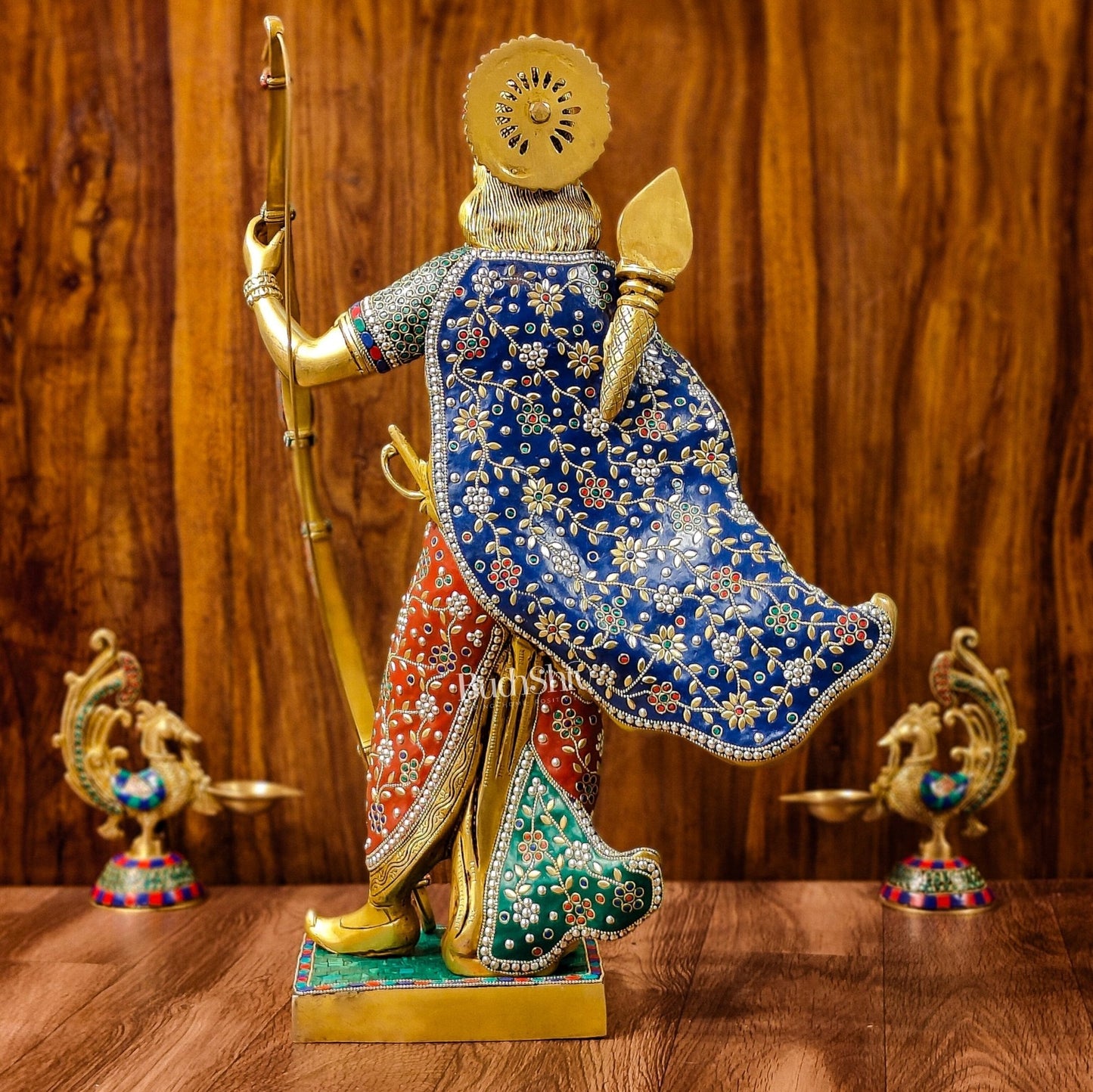 Divine Lord Rama Brass Statue with Stonework - 26 Inch