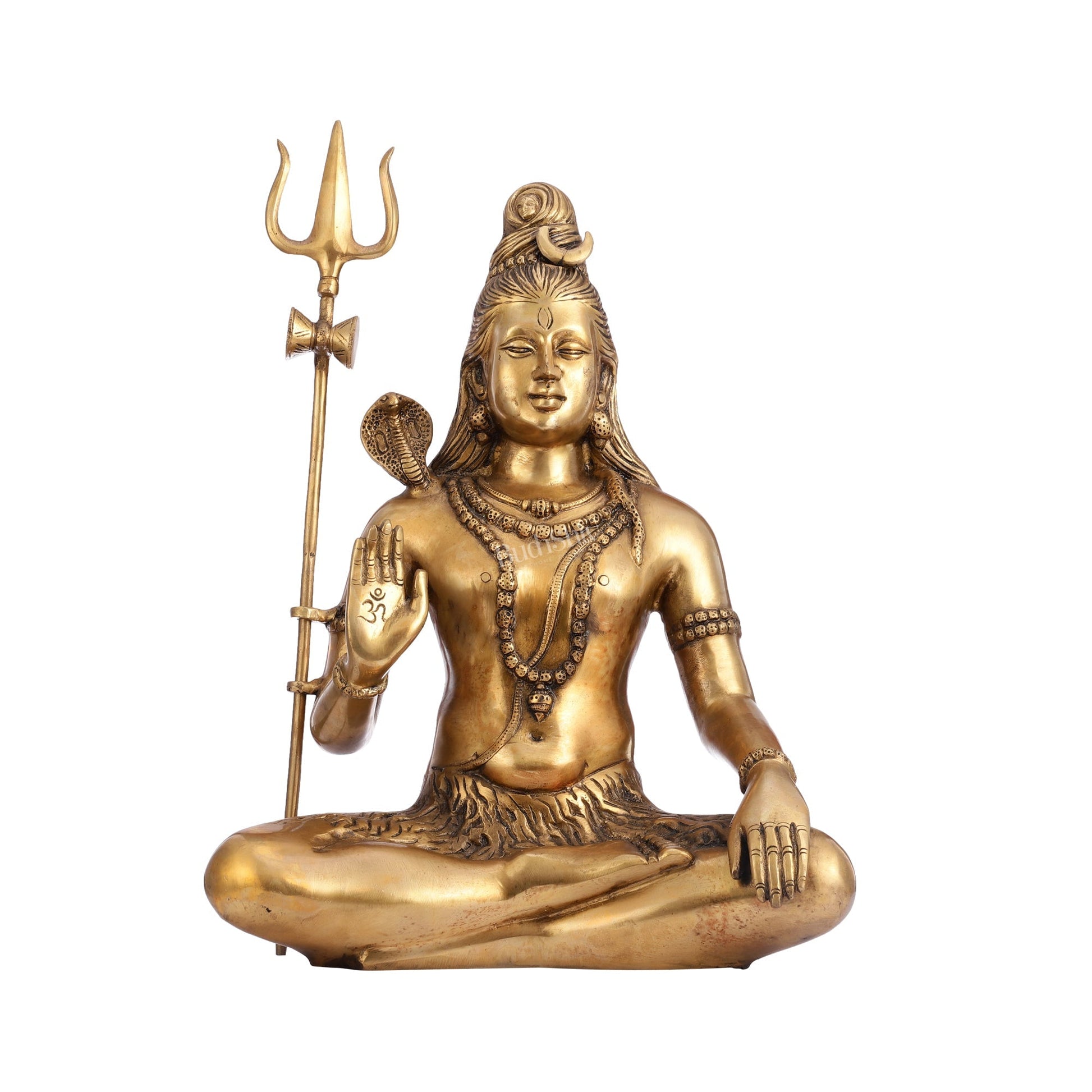 Divine Lord Shiva Brass Idol - 20"